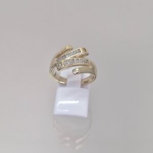 Дамски пръстен със златно покритие 14к