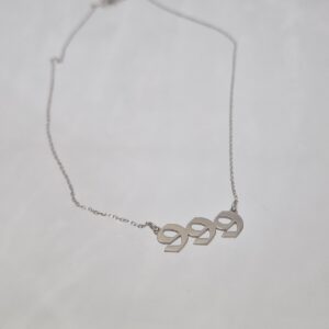 Сребърно колие "Ангелски числа" 999